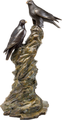Bronzefigur Gerfalken von Atelier Strassacker