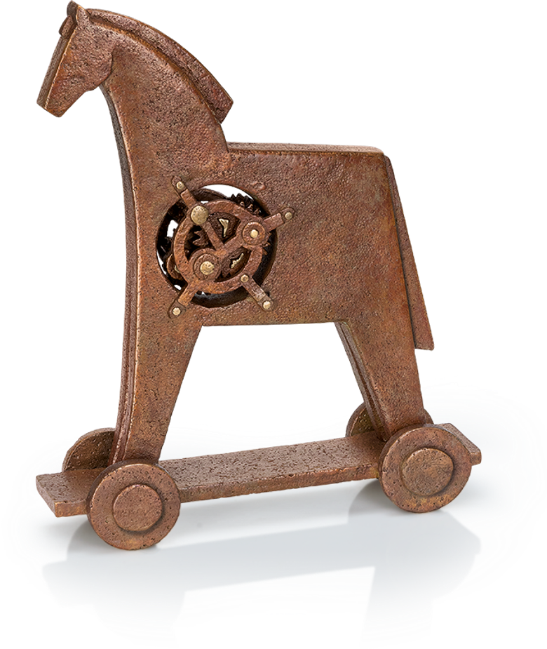 Bronzefigur Trojanisches Pferd von Heinz Rupp