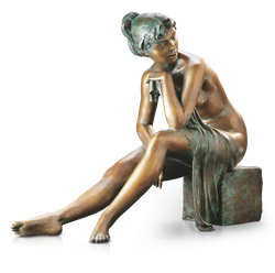 Bronzefigur Ich lausche dem Gesang der Vögel von Erwin A. Schinzel