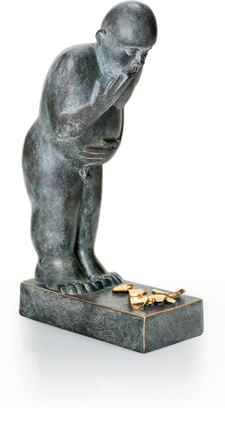 Bronzefigur Malheur von Stefan Donhauser