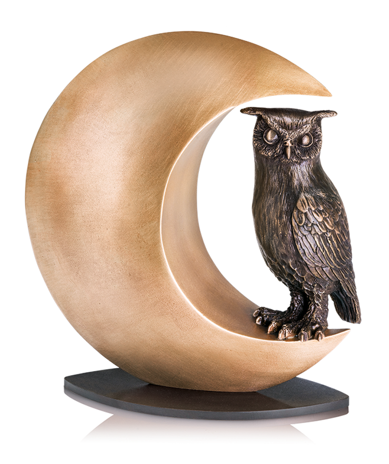 Bronzefigur Nachteule von Thomas Schöne