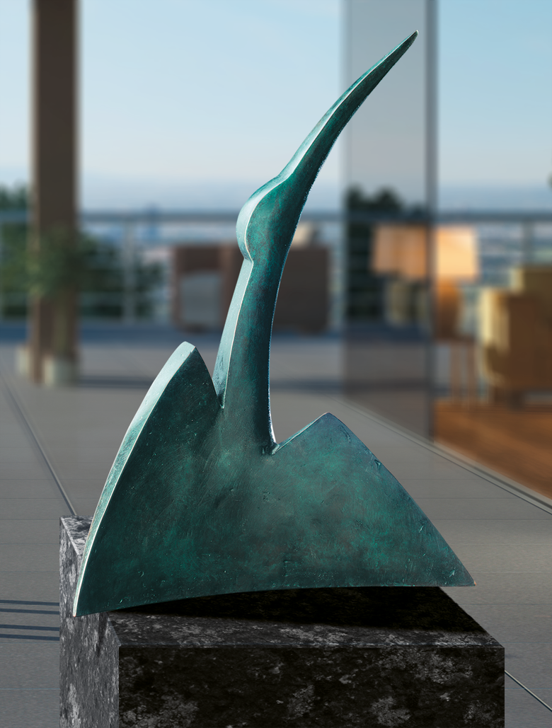 Bronzefigur Hinauf von Monika Wex