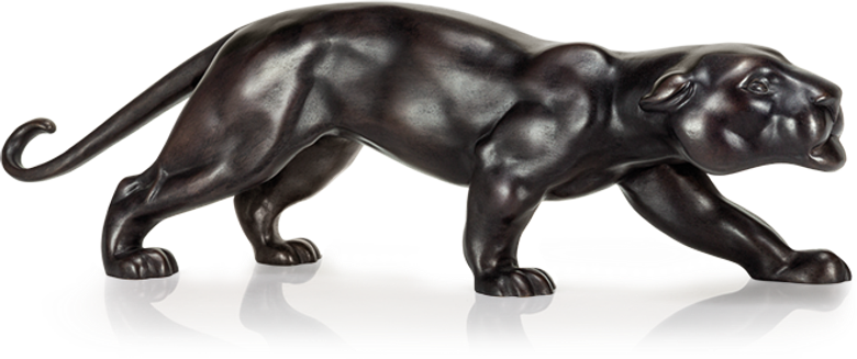 Bronzefigur Panther, groß von Atelier Strassacker