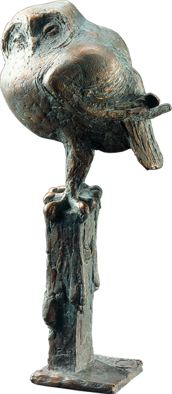 Bronzefigur Eule von Hans Nübold