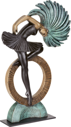 Bronzefigur Tanzendes Mädchen von Ernest Demez