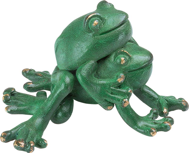 Bronzefigur Hochzeit der Laubfrösche 2 von Atelier Strassacker