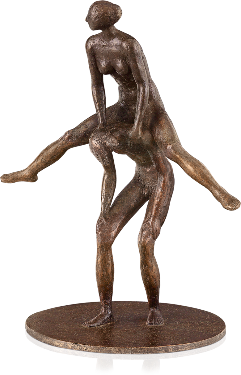 Bronzefigur Süße Last von Hans Neuwirth