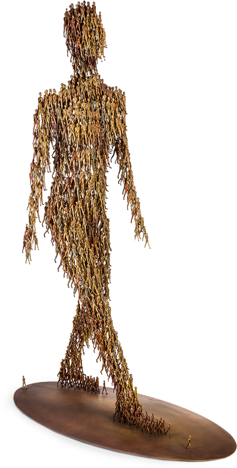 Bronzefigur Going von Michal Trpák