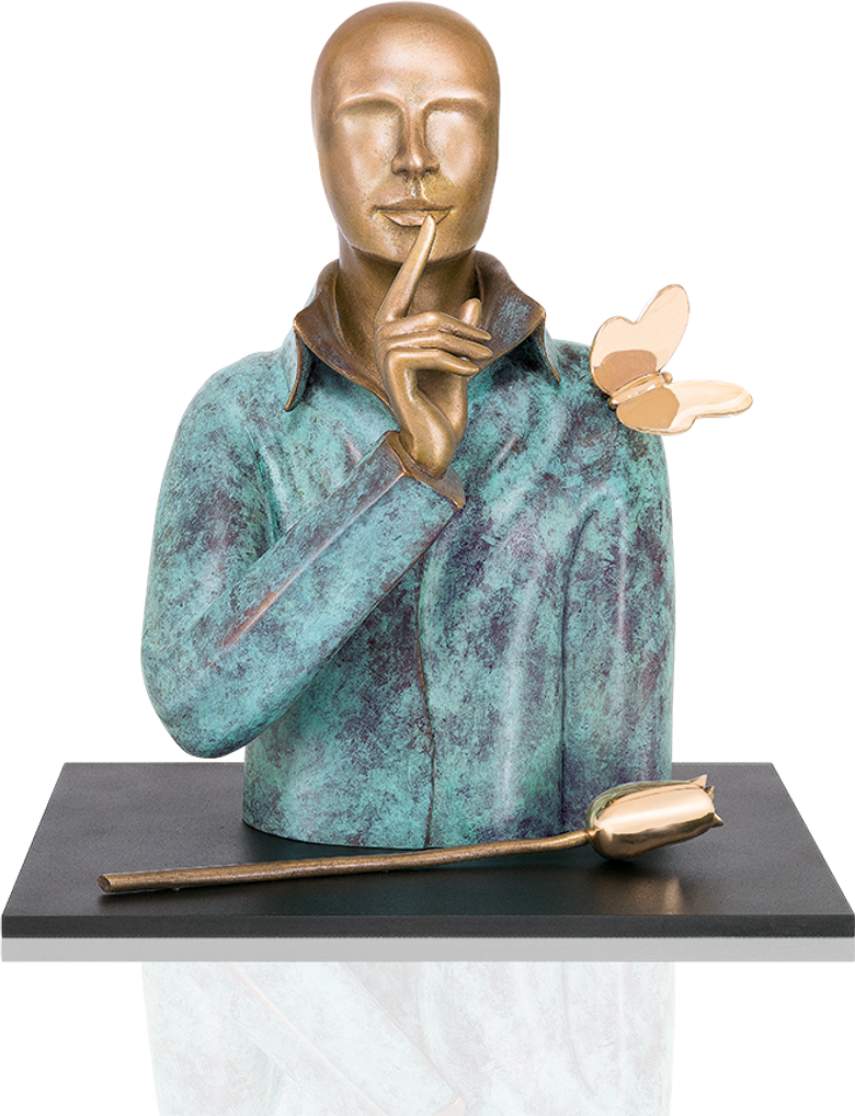 Bronzefigur Silence von Andrea Bucci