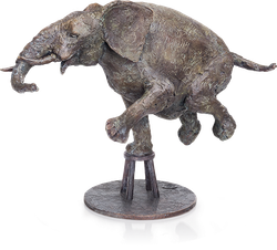 Bronzefigur Zirkuselephant von Hans Nübold