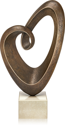 Bronzefigur «Bewegtes Herz» von Serge Perrot