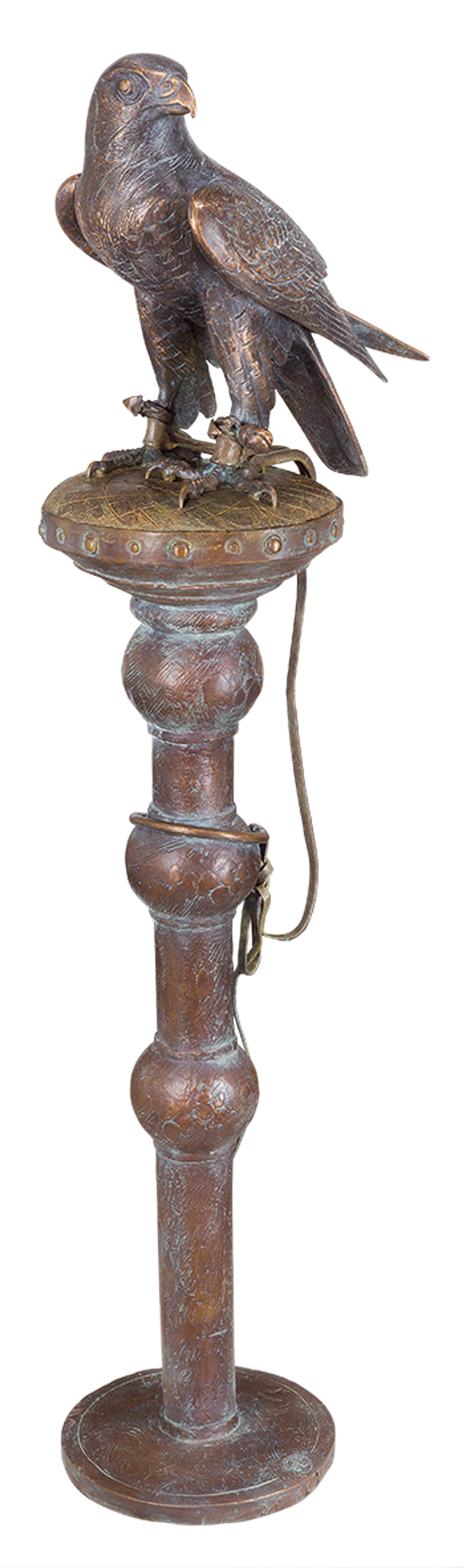 Bronzefigur Falke auf Pflock von Atelier Strassacker