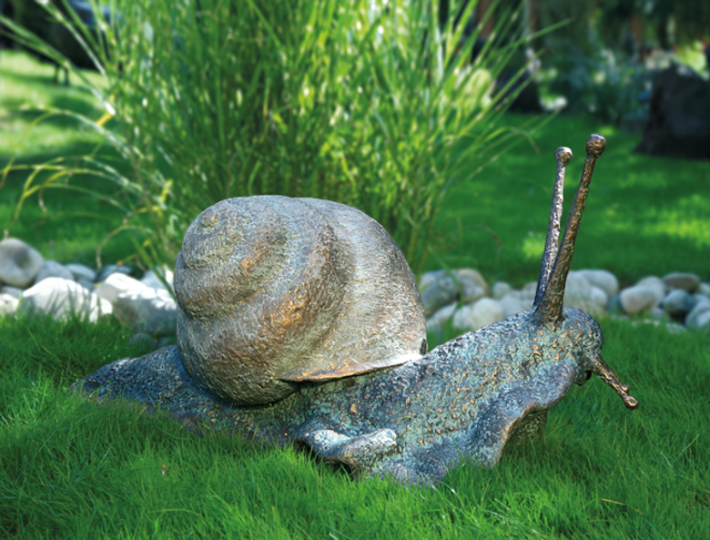 Bronzefigur Weinbergschnecke von Michael Brettschneider