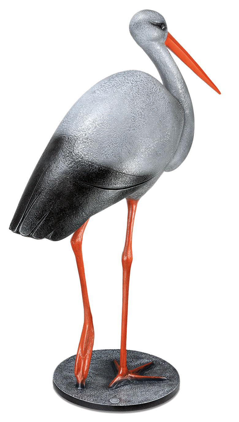 Bronzefigur »Storch« aus dem Atelier Strassacker