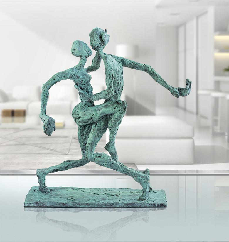 Bronzefigur «Gleichklang» von Helge Leiberg