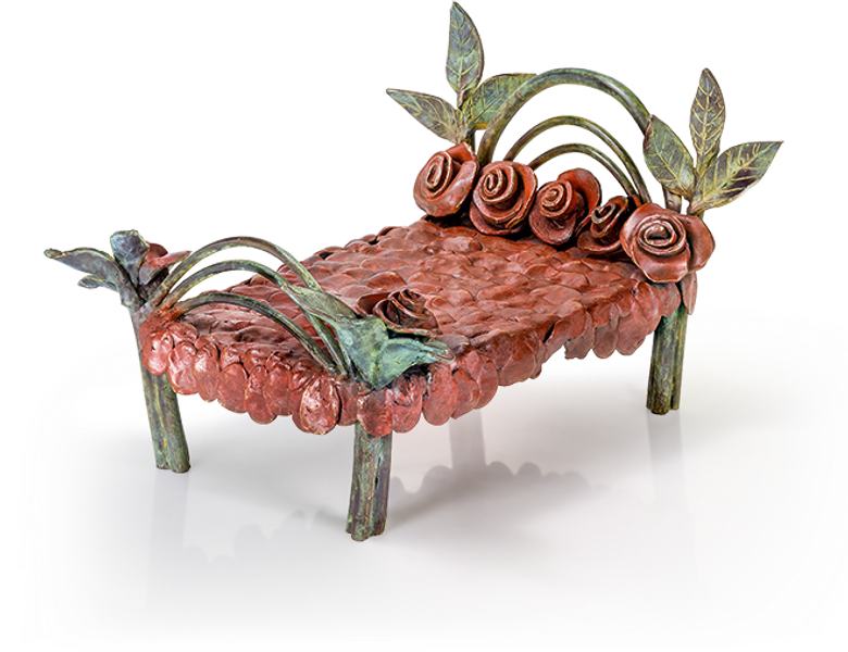 Bronzefigur Bed of Roses von Beth Newman-Maguire