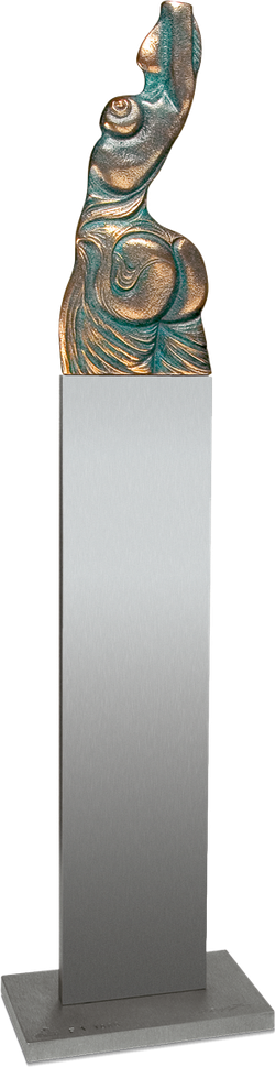 Bronzefigur Venusische Zeichen unter der Haut, Tischvariante von Ernst Fuchs