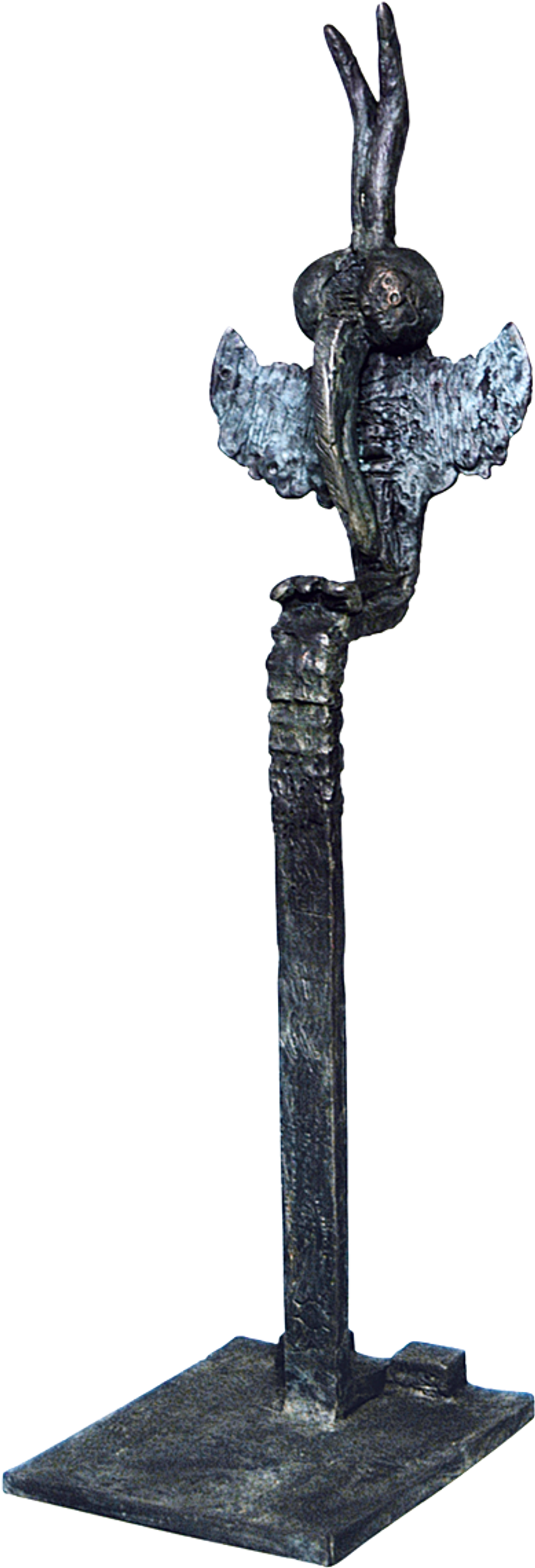 Bronzefigur Totem Miensa, freistehend von Bettina  Scholl-Sabbatini