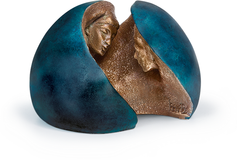 Bronzefigur Zwei in Einem von Maria-Luise Bodirsky
