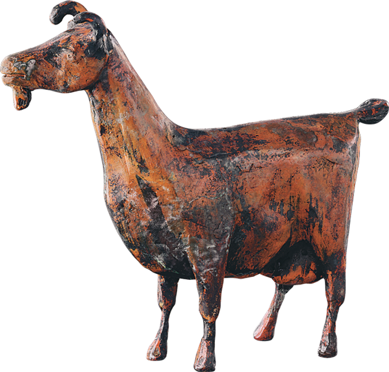 Bronzefigur Ziege von Hermann Schwahn