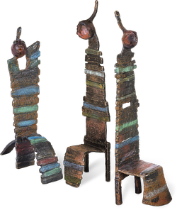 Bronzefigur Chaise magique I-III (Set) von Bettina  Scholl-Sabbatini