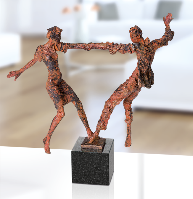 Bronzefigur Liebespaarbalance von Safronov