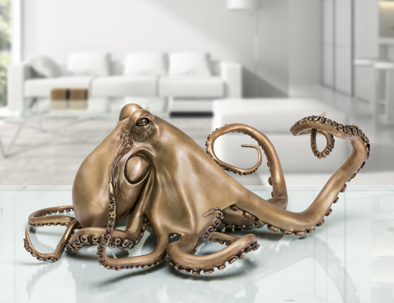 Bronzefigur Octopus von Viktor Palus
