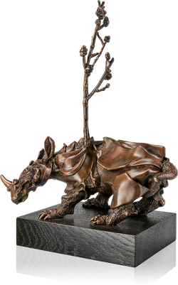 Bronzeskulptur-Rhinozeros