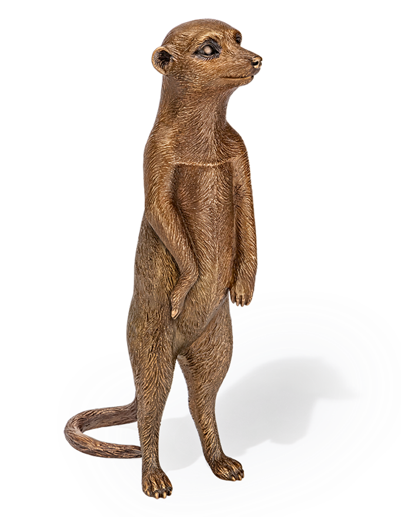 Bronzefigur «Erdmännchenjunges» aus dem Atelier Strassacker