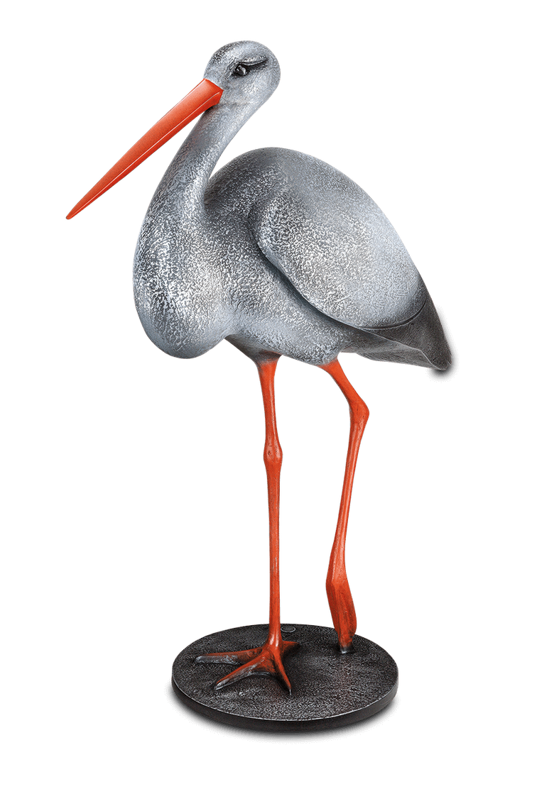 Bronzefigur »Storch« aus dem Atelier Strassacker