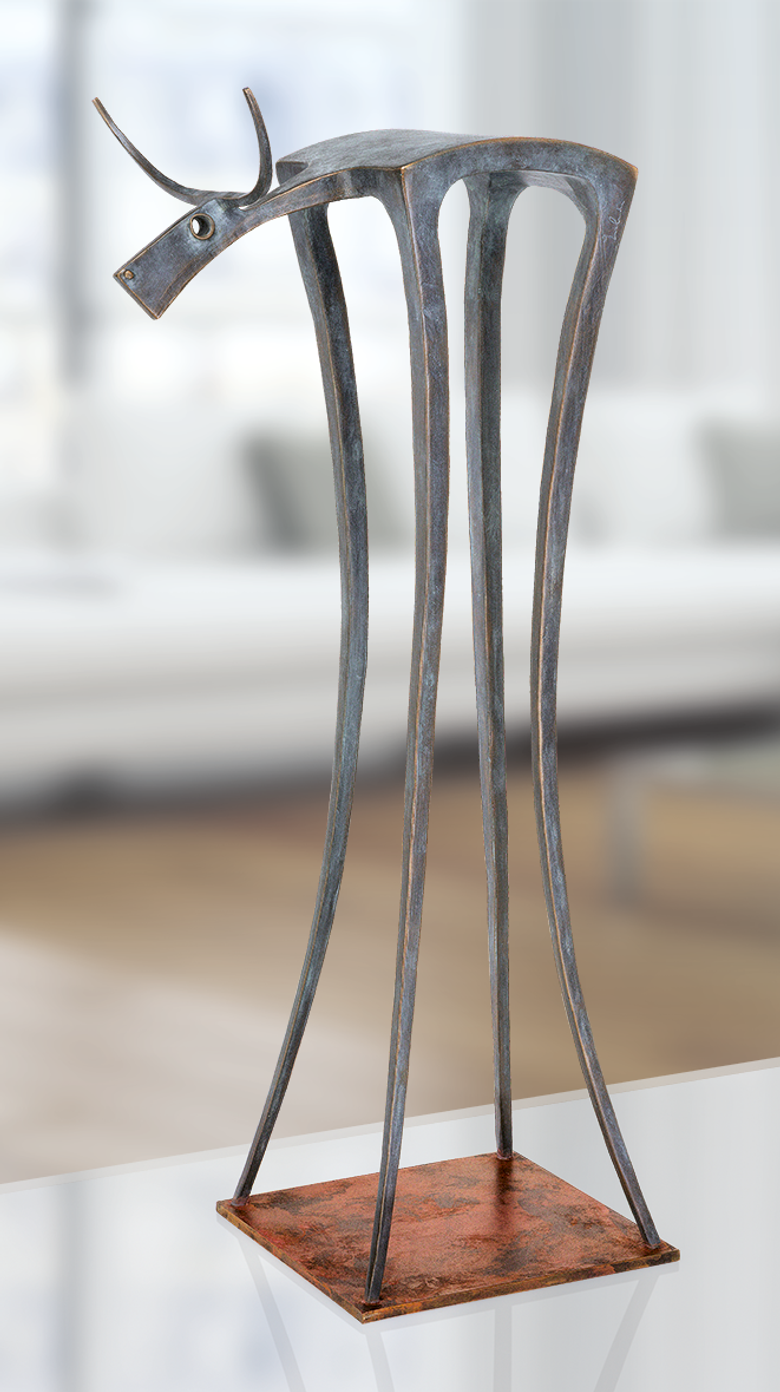 Bronzeskulptur-Bulle-Stier