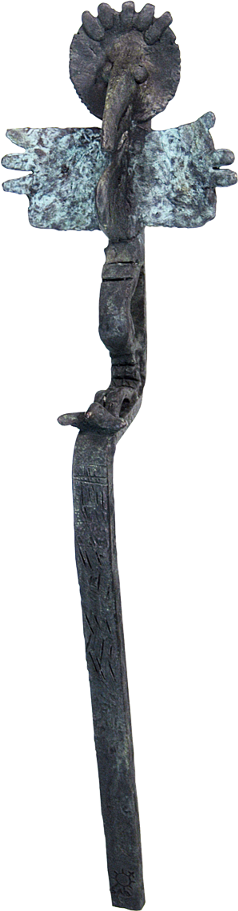 Bronzefigur Totem bako, hängend von Bettina  Scholl-Sabbatini