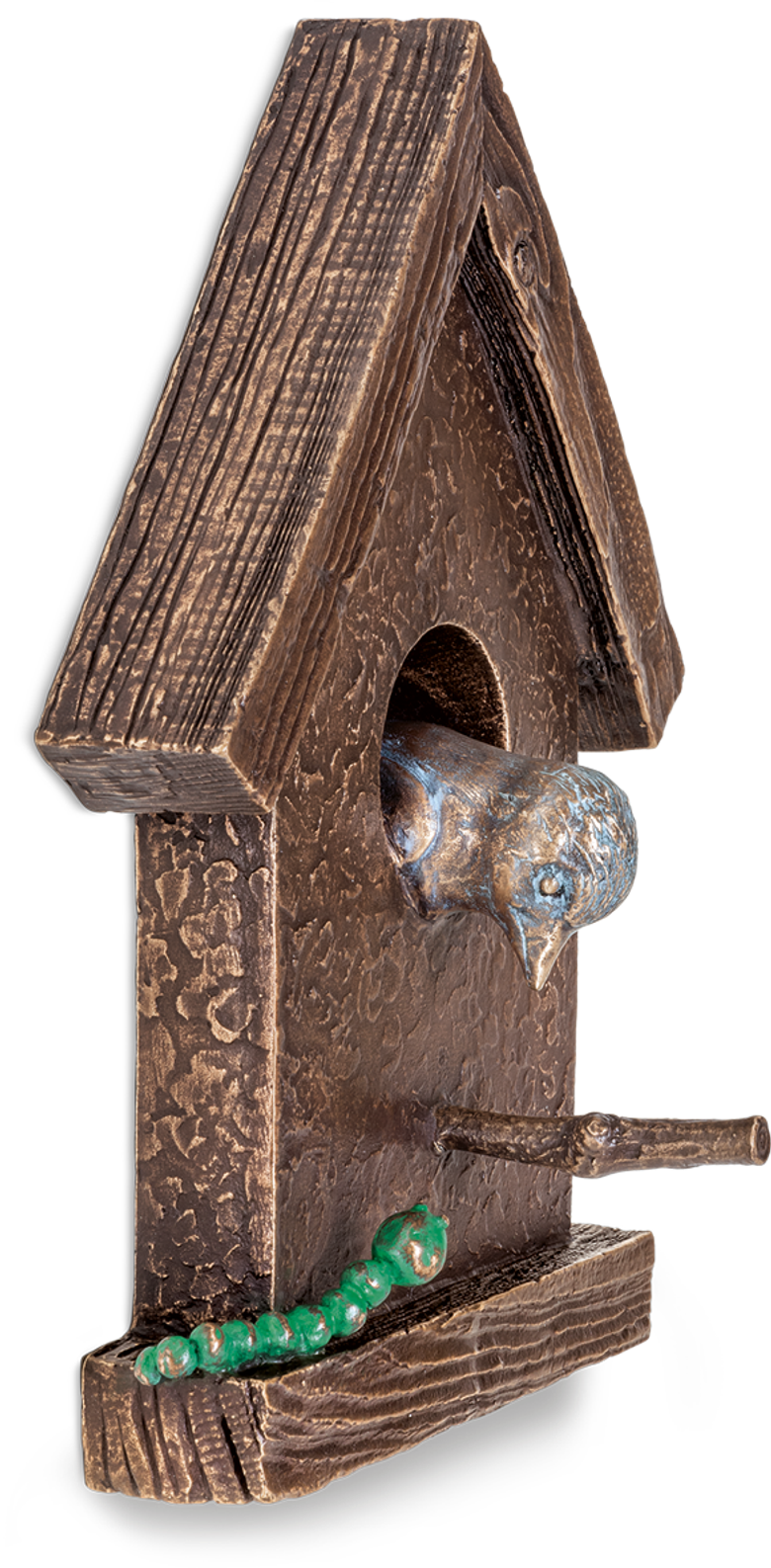 Bronzefigur Vogelhäuschen von Atelier Strassacker