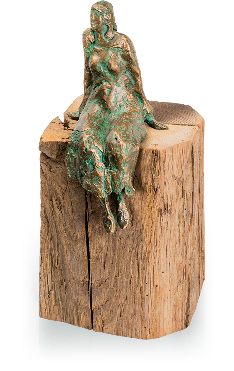 Bronzeskulptur-Stille