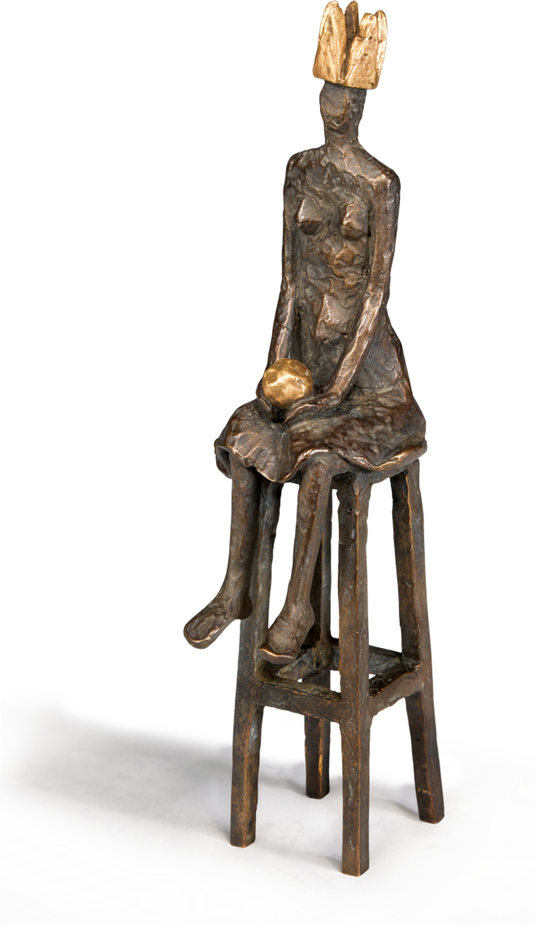 Bronzefigur Kleine Königin von Marianne Mostert