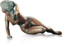 Bronzefigur Sonnige Stunden von Erwin A. Schinzel