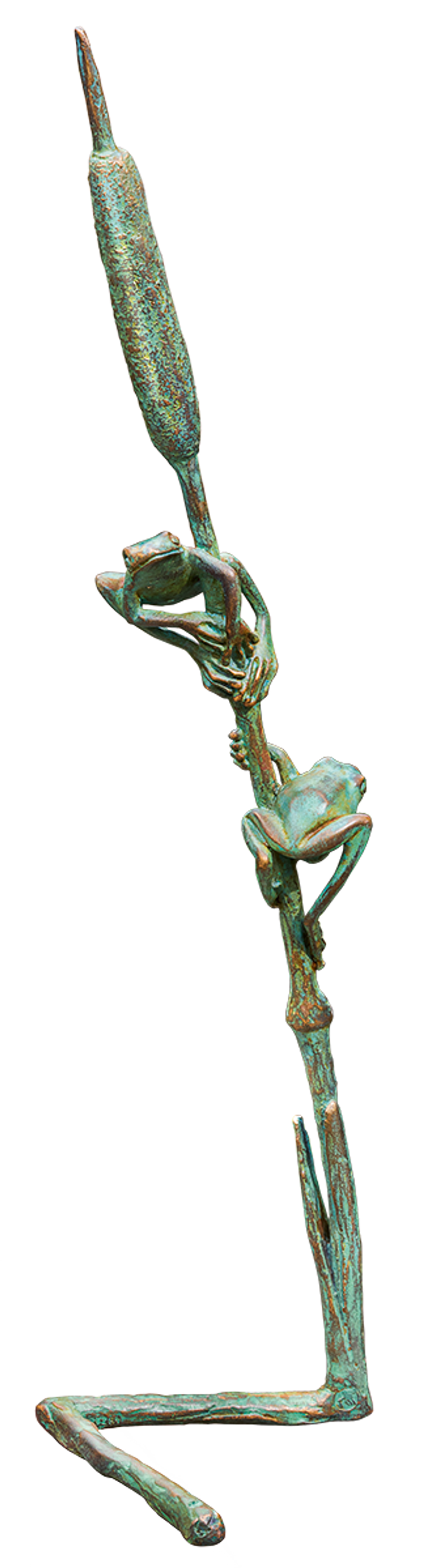 Bronzeskulptur Froesche