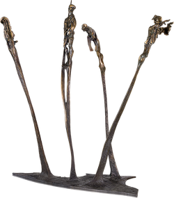 Bronzefigur Dort, wo der Morgen beginnt von Woytek