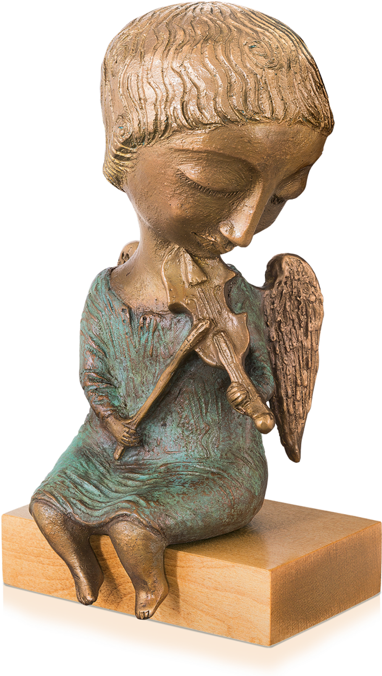 Bronzefigur Engel mit Geige von Elya Yalonetski