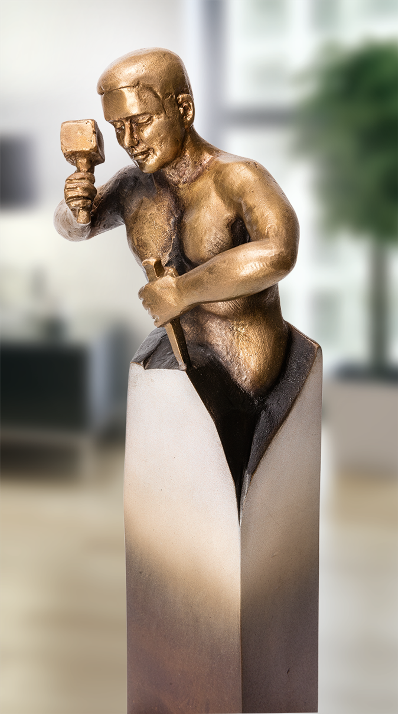 Bronzefigur Le Sage 2015 von Jungers
