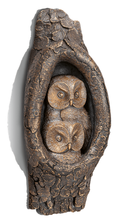 Bronzefigur »Käuzchenpaar« aus dem Atelier Strassacker