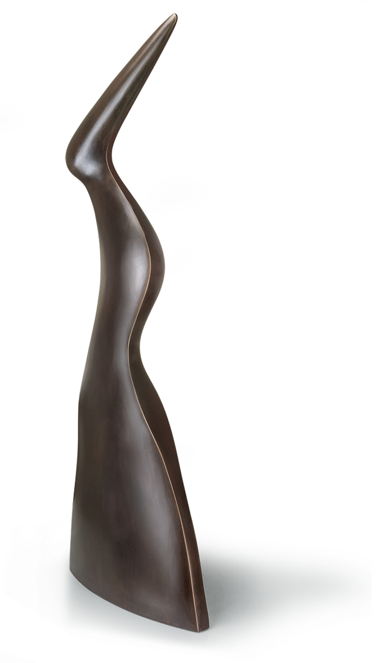 Bronzeskulptur Waechterin