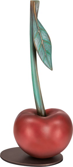 Bronzefigur «Kirsche» aus dem Atelier Strassacker