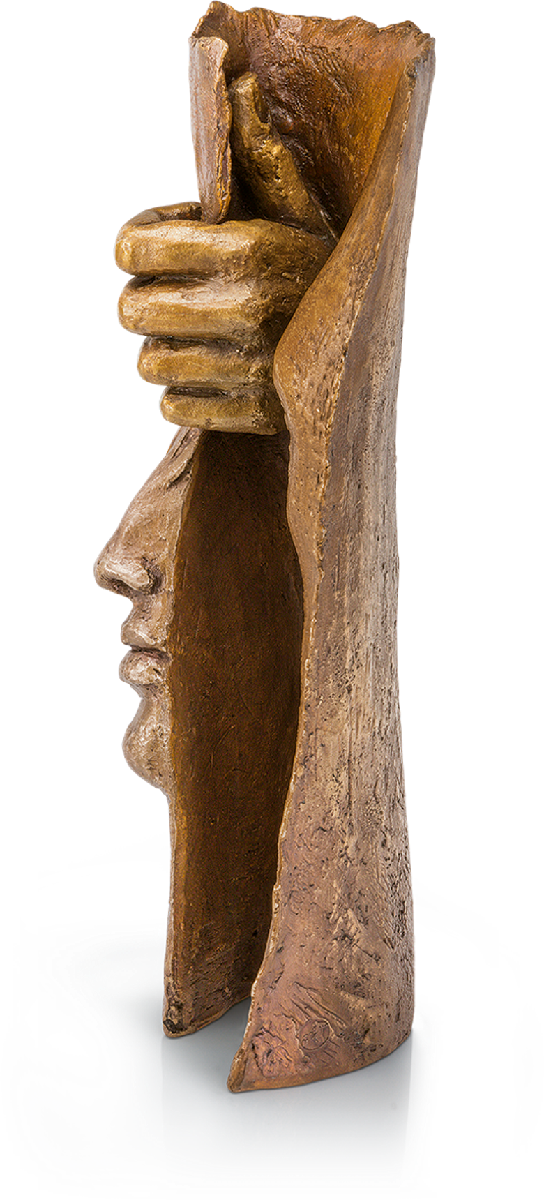 Bronzeskulptur-Curtain