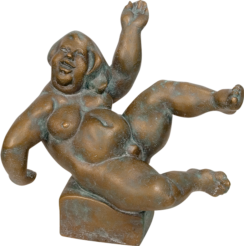 Bronzefigur Lebensfreude von Friedhelm Zilly