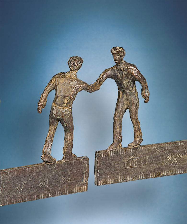 Bronzefigur Millennium von Michel Favre