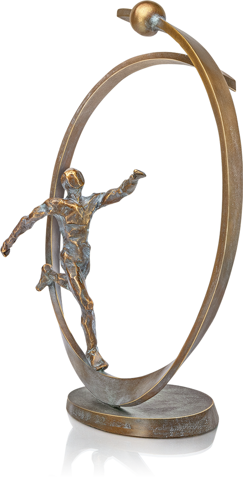 Bronzefigur «Vorwärts» aus dem Atelier Strassacker