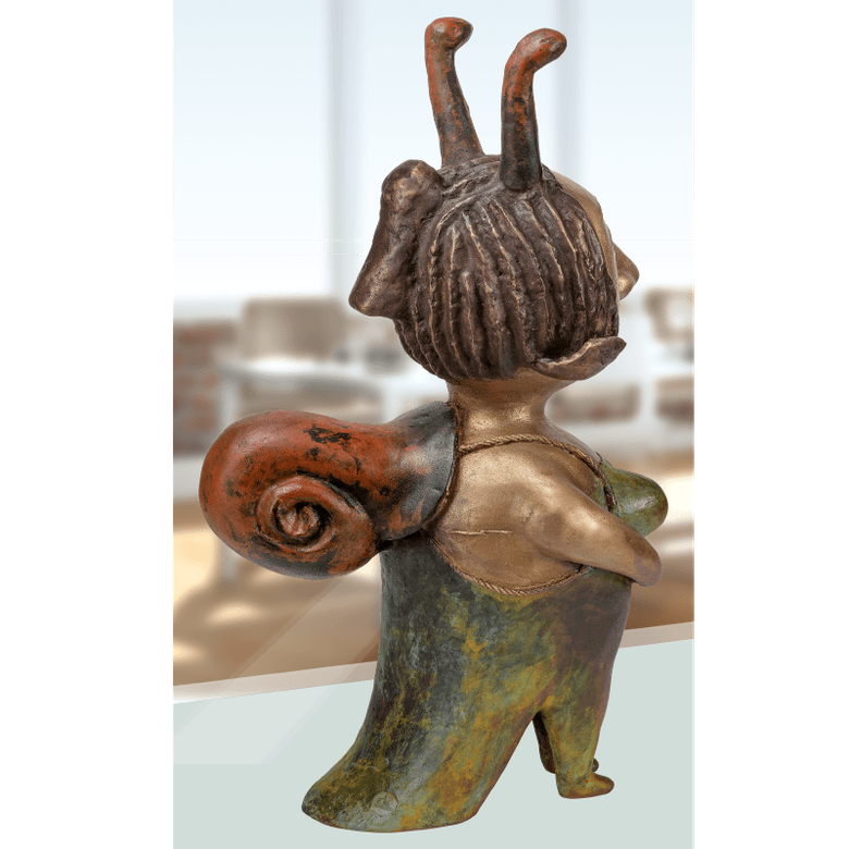 Bronzefigur »Traveller« von Natalia Obada