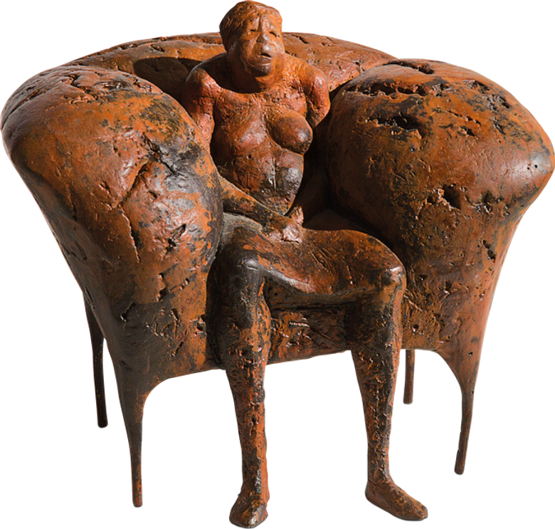 Bronzefigur Ersesselt von Anette Mürdter