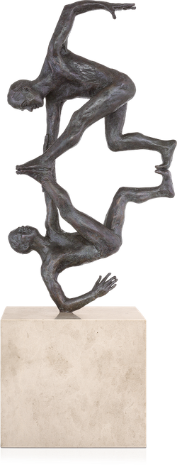 Bronzefigur Engelgriff von Adelbert Heil